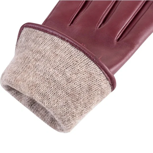 Women’s Winter Fashion Leather Gloves. NWT. Size M. - Picture 3 of 4